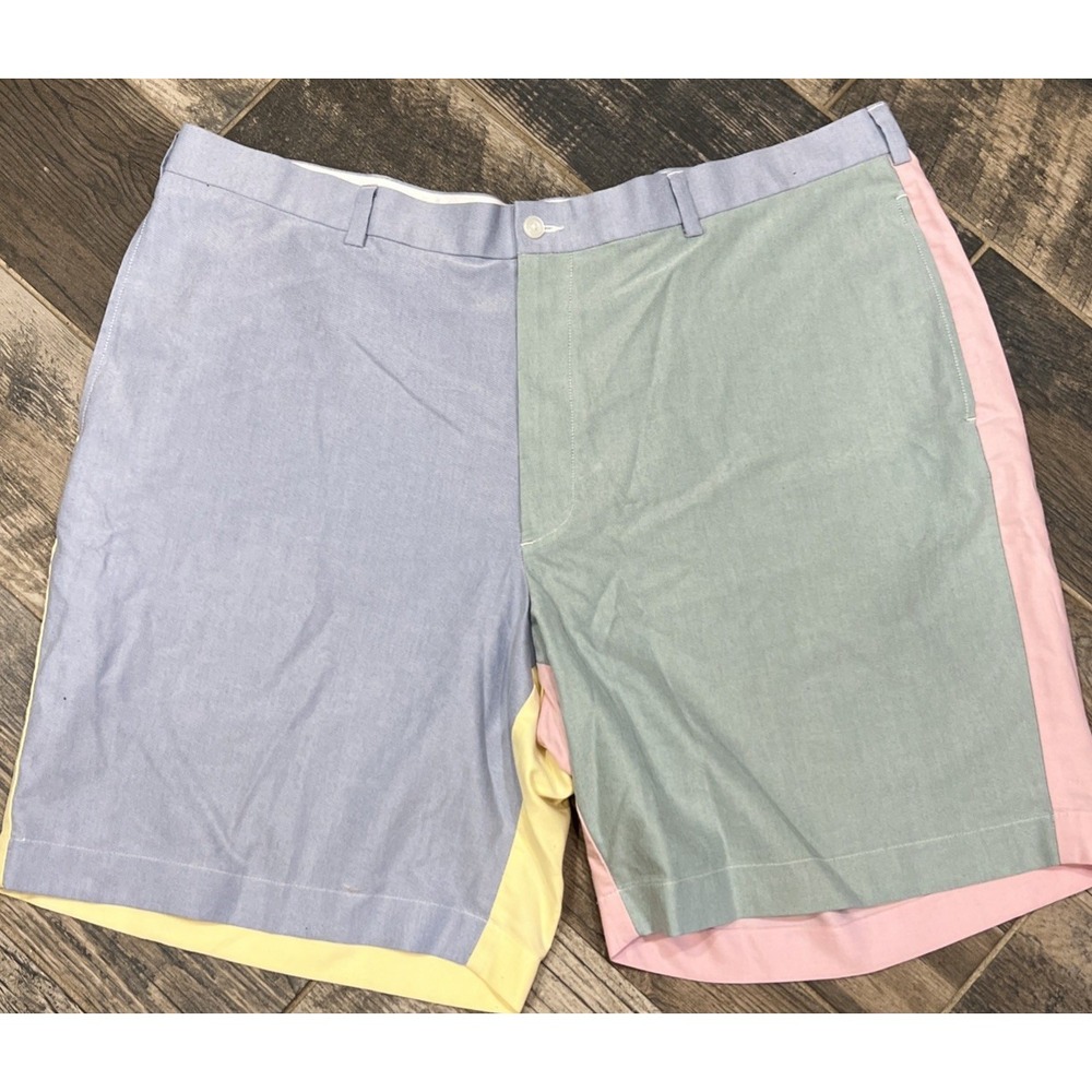 Brooks Brothers Shorts Mens Pastel Colorblock Chino Preppy Size 40